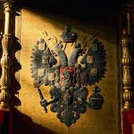 Imperial eagle, likely in a church setting.